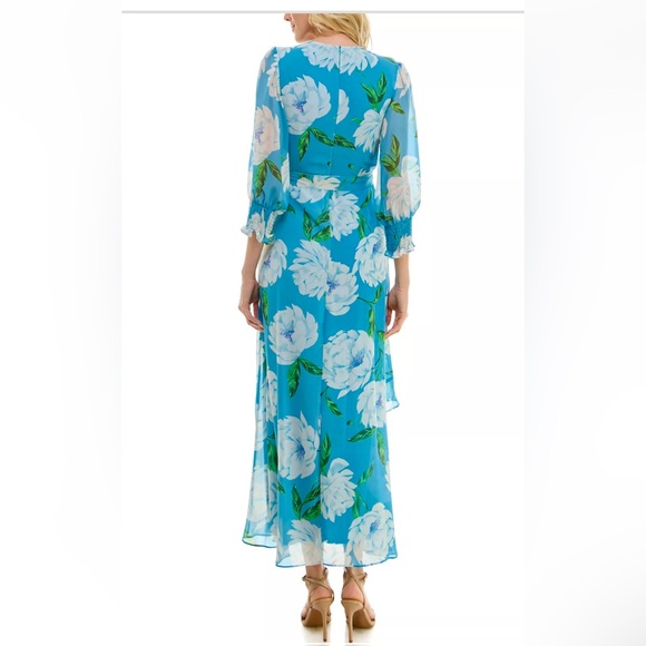 Taylor Women’s Long Sleeve Floral Print Dress - Picture 4 of 4